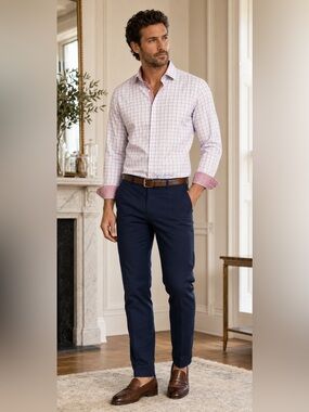 English Laundry Navy Chino Pants with Tailored Rise